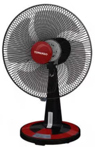 Tornado Desk Fan Without Remote Control, 16 Inch, Black \ Red - TDF16D