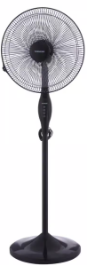Tornado Stand Fan without Remote Control, 16 Inch, Black - TSF-16W