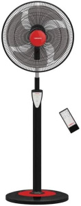 TORNADO Stand Fan 18 Inch, 4 Blades, Remote, Black EFS-95SR