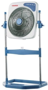Tornado Box Stand Fan With Remote Control, 14 Inch, Blue - B-BXS-35R