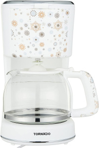 Tornado TCMA-9125-C100 Coffee Maker with Filter, 1000 Watt - White