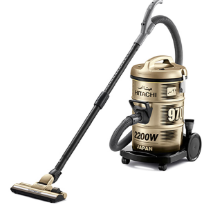 Hitachi Drum Vacuum Cleaner 2200 Watt, Fabric Filter, Gold CV-970Y