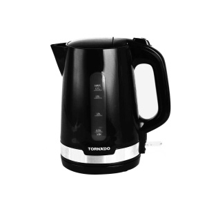 TORNADO Plastic Kettle, 1.7 Liter, 1850-2200 Watt, Black TKP-2217-B