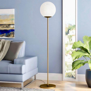 Floor Lamp Gold&Opal Glass Ball